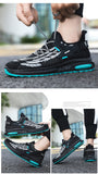 Men's Sports Casual Shoes Flying Women Breathable Mesh Lace Up Running Shoes Cross Border Mart Lion   