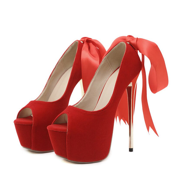 Liyke Summer Party Wedding Red High Heels Peep Toe 17CM Stiletto Women Shoes Silk Lace Up Platform Pumps Mart Lion Red 35 