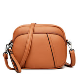 Ladies Women Crossbody Bags High Capacity Shoulder Handbag Female PU Leather Women Messenger Mart Lion brown 19x8x15cm 