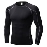 Men's Bodybuilding Sport T-shirt Quick Dry Running Shirt Long Sleeve Compression Top Gym Fitness Tight Rashgard Mart Lion TC-150 M 