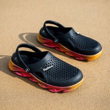 Unisex Summer Sandals Women Men's Platform Slippers Beach Eva Sole Slide Sandal Clogs Mart Lion Black 36 