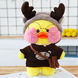 Kawaii Cartoon LaLafanfan 30cm Cafe Duck Plush Toy Stuffed Soft Kawaii Duck Doll Animal Pillow Kids Children Mart Lion SCL001-lu-y  
