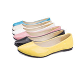 Leather Flat Shoes Pointed Toe Woman Loafers Autumn Casual Shoes Women Flats Candy Color Sweet Flats Mart Lion   