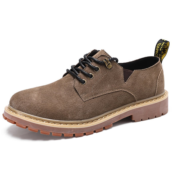  Men's Casual Shoes Martins Leather Work Safety Winter Waterproof Ankle Botas Brogue Mart Lion - Mart Lion