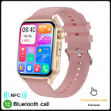 Smart Watch Men's Screen Always Display The Time Bluetooth Call IP68 Waterproof Women For Huawei Mart Lion SilicaGel Pink  