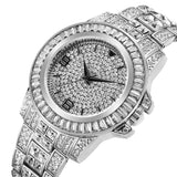Women Watches Ladies Quartz Watch Full Stainless Wristwatch gold watch relógio feminino Mart Lion Silver50  