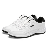 Leather Men's Shoes Trend Casual Breathable Leisure Sneakers Non-slip Footwear Sports Lace-up Trainers Mart Lion   