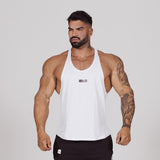 Black Bodybuilding Tank Tops Men's Gym Fitness Cotton Sleeveless Shirt Stringer Singlet Summer Casual Vest Training Clothing Mart Lion White M 