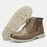 Men's Winter Boots Warm Non-Slip Winter Shoes Mart Lion Brown 40 