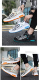 Men's Sports Casual Shoes Flying Women Breathable Mesh Lace Up Running Shoes Cross Border Mart Lion   