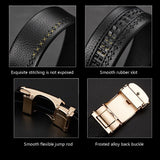 Genuine Cowhide Men's Belt Luxury Automatic Buckle Versatile Trend for Boyfriend Father Mart Lion   