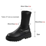 Women Over The Knee High Boots Motorcycle Chelsea Platform Winter Gladiator PU Leather High Heels Shoes Mart Lion   