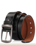 Belts for Men's Vintage Cowskin Genuine Leather Pin Buckle Waist Belt for Jeans Mart Lion   