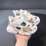 Summer Children Breathable Non-slip Shoes Boys Sports Baotou Sandals Baby Girls Hollow Sneakers Beach Wear Mart Lion   