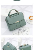 Handbag Women Solid Color PU Leather Small Square Bag Designer Trend Casual Tote Shoulder Crossbody Bag Bolsa Mart Lion   