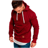 Men's Hoodies Sweatshirts Leisure Pullover Jumper Jacket Mart Lion Wine red S 