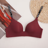 1 Pcs Wire Free Soft Bra Active Lingerie Underwear Woman Everyday Solid Bralette Mart Lion red S 