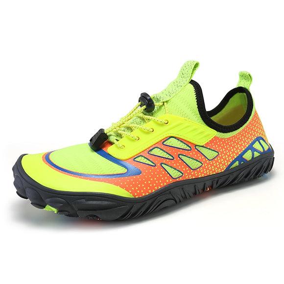 Men's Women Trekking Shoes Breathable Sneakers Running Sport Non-Slip Hiking Sandals swimming Mart Lion GREEN ORANGE 35 