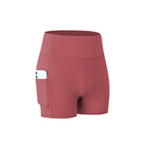 Sports Women Gym Shorts High Waist Elasticity Breathable Workout Shorts Seamless Fitness Shorts Push Up Fitness Shorts Mart Lion Red S 