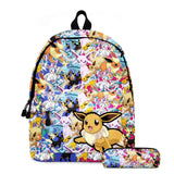 Pokemon Children's School Backpack Storage Bag Kawaii Pikachu Pencil Case Anime Doll Travel Bag Boy Of Girl Toys Xmas Mart Lion G  