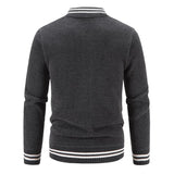 Men's Knitted Sweater Cardigan Vintage Homme Tricot Coat For Winter Zipper Embroidery Warm Fleece Sweaters Jacket Coat