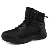 Winter Men's Military Boots Outdoor Hiking Special Force Desert Tactical Combat Ankle Work Mart Lion 801-black 41 