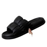 Women Home Shoes Thick Platform Slipper Summer Beach Flip Flops Soft Sole Flat Mute Non-slip Slides Beach Sandal Mart Lion   