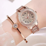  Rhinestone Women Bracelet Watches Female Roman Numeral Quartz Reloj Mujer Feminino Mart Lion - Mart Lion