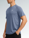 Men's Workout Shirts Quick Dry Fit Short-Sleeve Gym Casual T-Shirts Tops Athletic, Running, Sports Mart Lion   