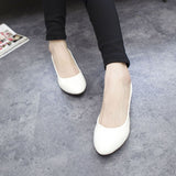 Leather Flat Shoes Pointed Toe Woman Loafers Autumn Casual Shoes Women Flats Candy Color Sweet Flats Mart Lion   