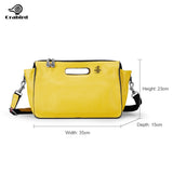 Orabird Casual Tote Bags for Ladies Soft Cow Leather Zipper Opening Large Capacity Crossbody Shopper Handbags Mart Lion   