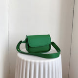Retro Casual Women Tote Shoulder Bag Texture Versatile Crossbody Bags PU Leather Buckle Handbags Luxury Designer Mart Lion Green  