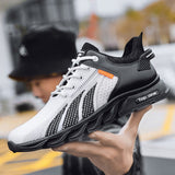 Summer Men's Shoes Breathable Fly Woven Lace Up Shallow Mouth Soft Strong Running Shoes Casual Sports Mart Lion 003 39 