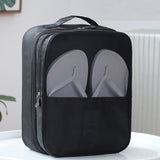 Travel Shoe Bag Set Trolley Case With Shoes For Trip Organizer Bag Waterproof Large Capacity 3-bit Shoe Box Portable Mart Lion Black  
