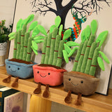Lifelike Plush Fortune Tree Toy Stuffed Pine Bearded Trees Bamboo Potted Plant Decor Desk Window Decoration Gift for Home Kids Mart Lion 3pcs set see description 