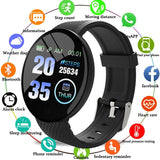 D18 Smart Watch Men's Blood Pressure Waterproof Smartwatch Women Heart Rate Monitor Fitness Tracker Watch Sport For Android IOS Mart Lion   