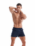 Men's Cotton Sleep Bottoms Lounge Home Pajama Shorts Elastic Waist Breathable Solid Underwear Boxers Jogger Sport Shorts Mart Lion   