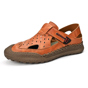 Men's Sandals Beach Sandals Soft Summer Shoes PU Leather Outdoor Roman