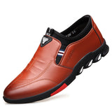 Leather Shoes Men's Spring Casual Soft-Soled Non-Slip Breathable All-Match Footwear Loafers Zapatos Mart Lion Auburn 39 