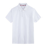 Men's Polo Shirt Clothing Summer Short Sleeve Summer Shirt Black White Cotton Polo Shirts Mart Lion White XXXL 
