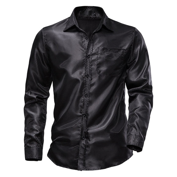 Men's Floral Black Dress Shirts Stylish Long Sleeve Steampunk arty Club Bar Social Shirt Chemise Homme Mart Lion C10 Black USA S 