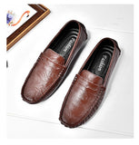 Genuine Leather Shoes Men's S Casual Soft-Soled Non-Slip Breathable Men's Loafers Mart Lion   