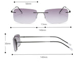 Men's Rimless Reading Glasses Women Presbyopic Lens Eyewear Anti Blue Light Blocking Glasses TR90 Metal Titanium Eyeglasses Frame Mart Lion   