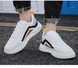 Fall Sneakers Men's Casual Shoes Lightweight Breathable White Tenis Shoes Flat Lace-Up Travel Tênis Masculino Mart Lion   