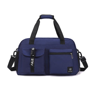 Women Handbag Multi-Function Travel Bags Casual Sport Capacity Shoulder Crossbody Luggage Bag Mart Lion Blue  
