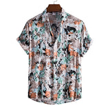 Summer Men's Beach Hawaiian Shirts Casual Vacation Street Short Sleeve Street Shirts Tops Mart Lion E898046A XXL China