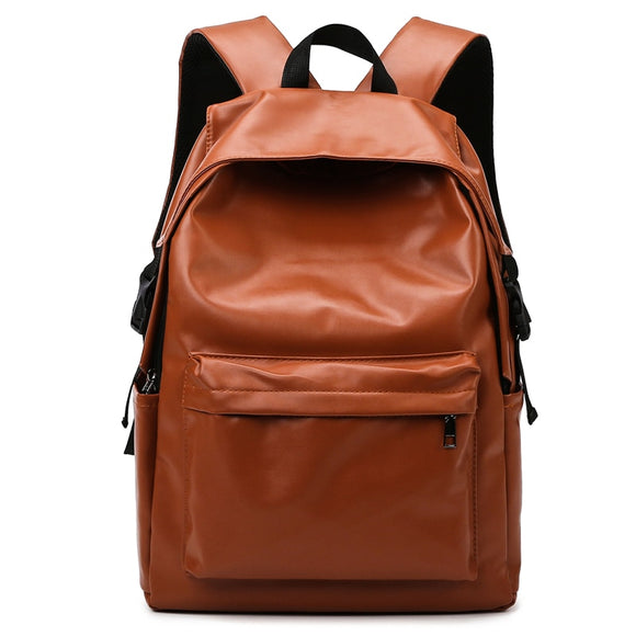 Backpack Men's Leather Young Boy School Bag Luxury Rucksack Design Knapsack Casual Style Mart Lion Brown knapsack bag 13 inches 