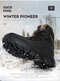 Winter Men's Work Shoes Non-slip Wear-resistant Waterproof Warm Ankle Boots Apply To Motorcycle Combat Hiking Trekking - Mart Lion
