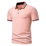 Pink Polo Manche Courte Homme Men's Summer Luxury Social Busines Camisa Polo Masculina Men's Golf Shirt Camisetas Top Mart Lion   