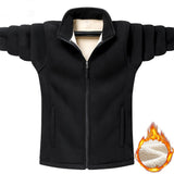 Fleece Jacket Men's Winter Thick Warm Outdoor Coral Velvet Coat Male Brand Outerwear Mart Lion Black Asia M 40-55kg 